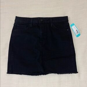 Black Denim Mini Skirt